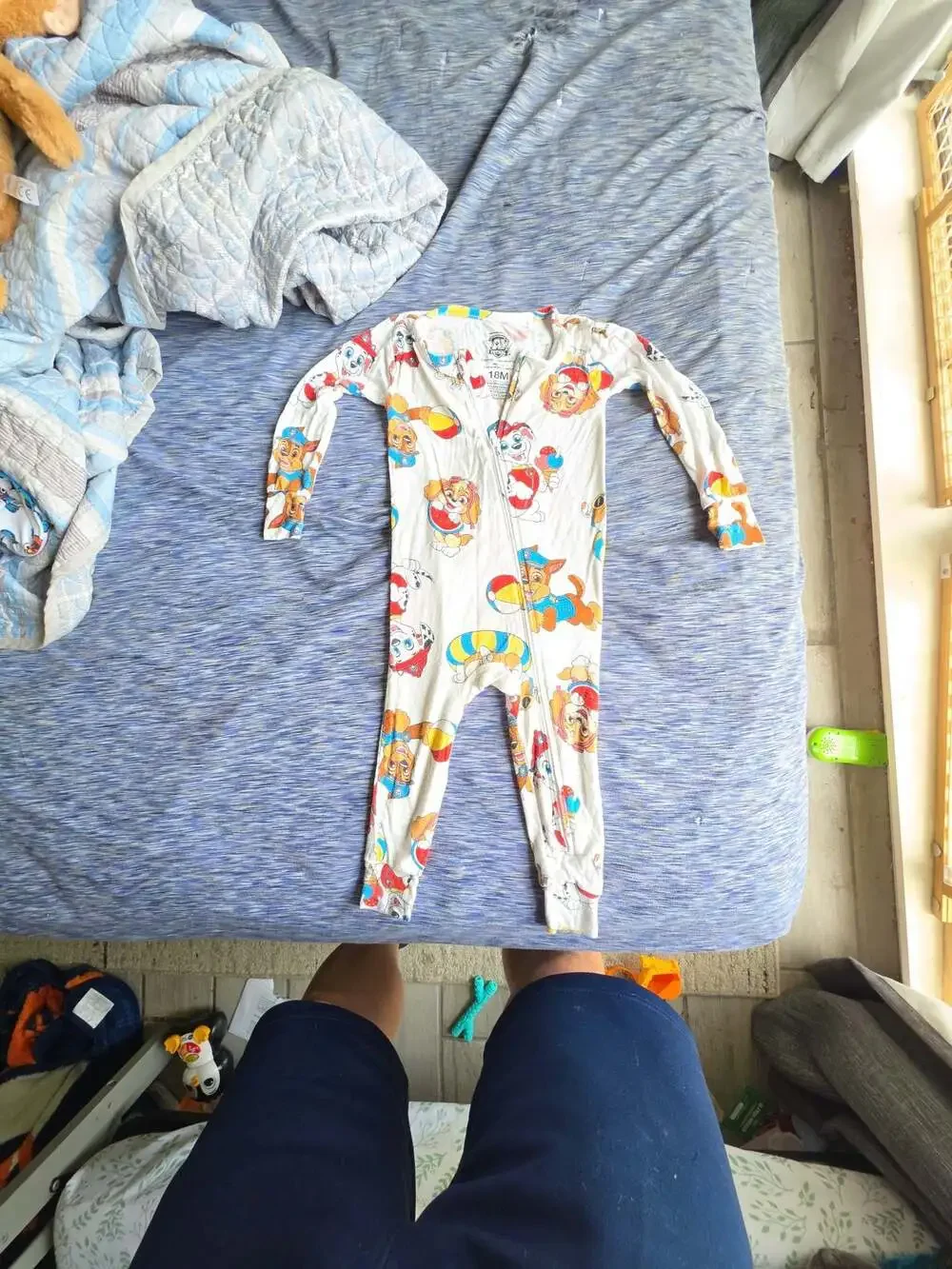 Paw Patrol Summer Theme Full-Zip Baby Footed Sleeper Pajamas, 18M
